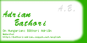 adrian bathori business card